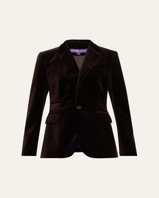 Parker Stretch Velvet Single-Breasted Jacket